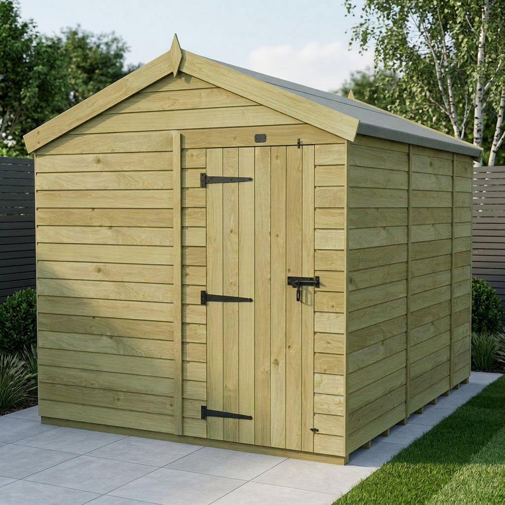 8 x 10 Apex Shed (Single Door, No Windows)