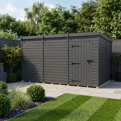 14x8 Pent Composite Shed (Single Door, No Windows)