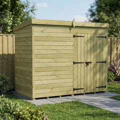 8 x 4 Pent Shed (Double Door, No Windows)