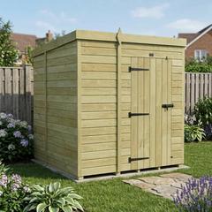 6 x 7 Pent Shed (Single Door, No Windows)