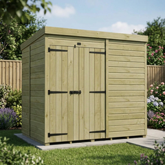 7 x 5 Pent Shed (Double Door, No Windows)