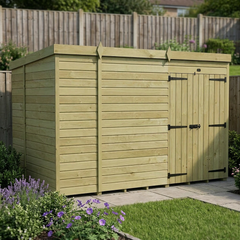 10 x 6 Pent Shed (Double Door, No Windows)