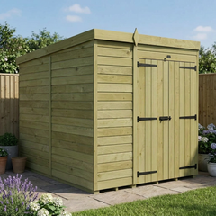 6 x 7 Pent Shed (Double Door, No Windows)