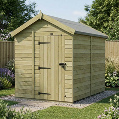 6 x 8 Apex Shed (Single Door, No Windows)