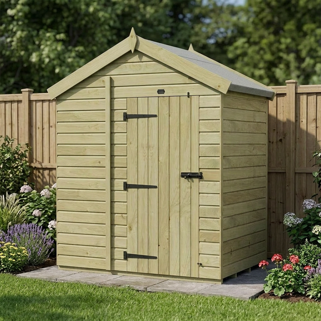 4 x 6 Apex Shed (Single Door, No Windows)