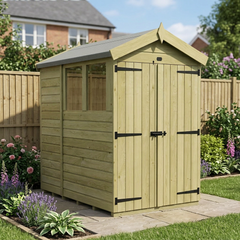 4 x 6 Apex Shed (Double Door, With Windows)