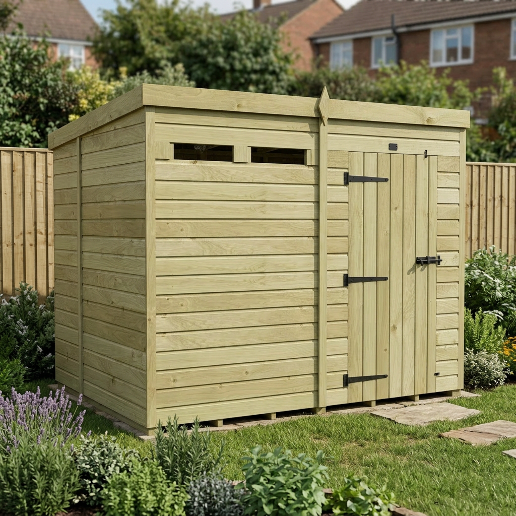 8 x 6  Security Pent Shed