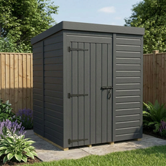 5x5 Pent Composite Shed (Single Door, No Windows)