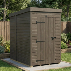 4x6 Pent Composite Shed (Single Door, No Windows)