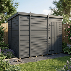 10x6 Pent Composite Shed (Single Door, No Windows)
