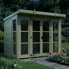 8 x 6 Georgian Window Pent Summer House