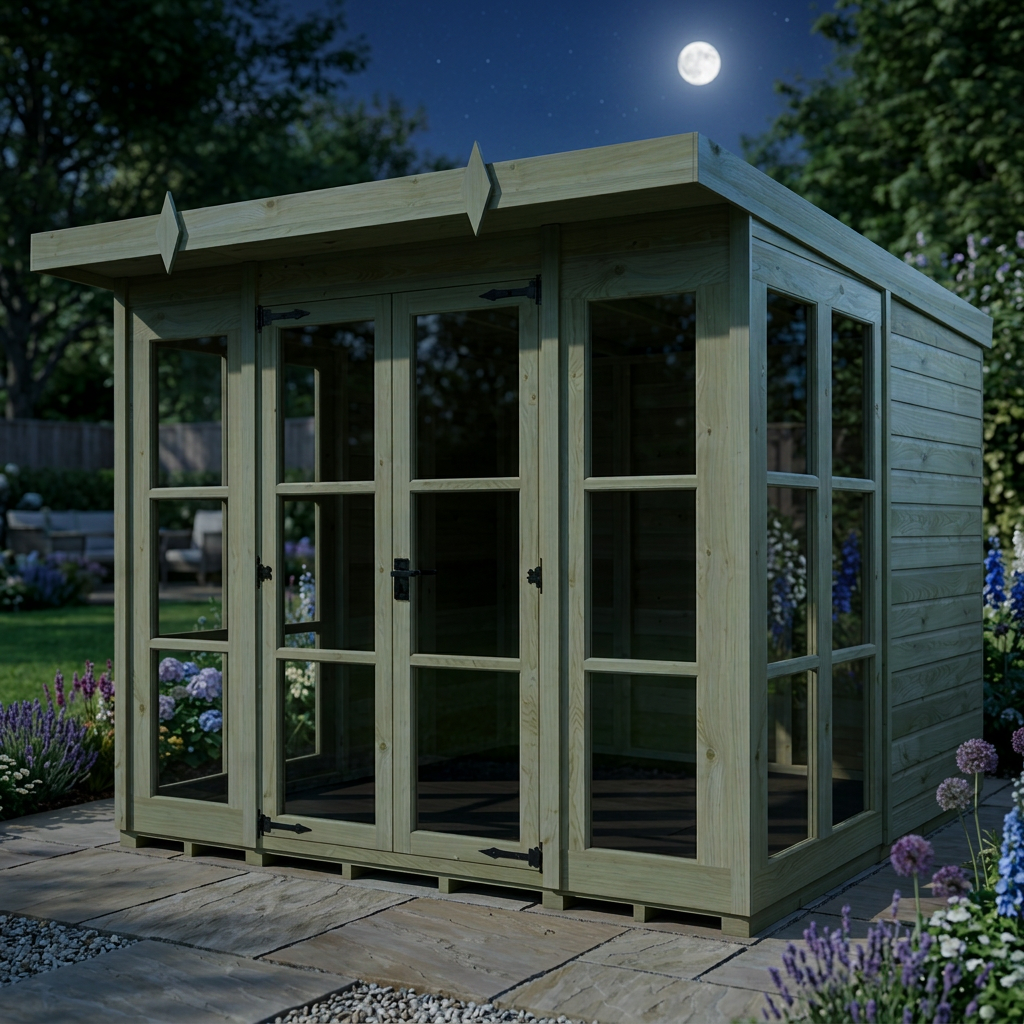 8 x 8 Georgian Window Pent Summer House