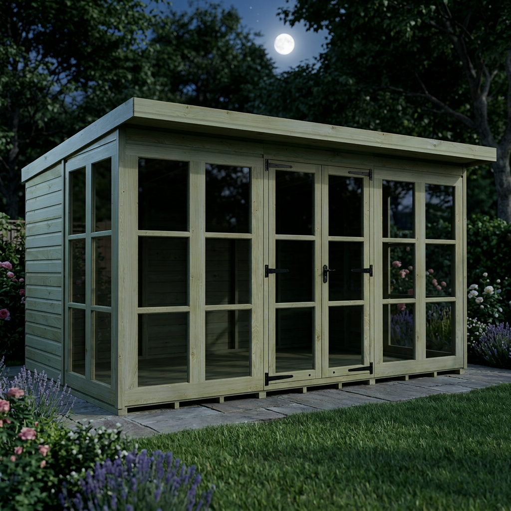 12 x 8 Georgian Window Pent Summer House
