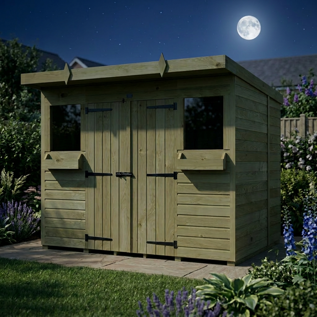 8 x 6 Pent Summer Shed