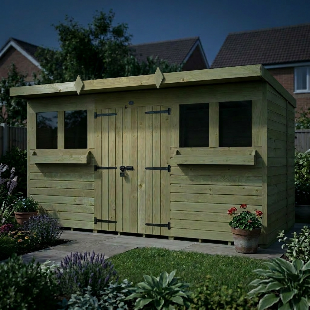 12 x 6 Pent Summer Shed