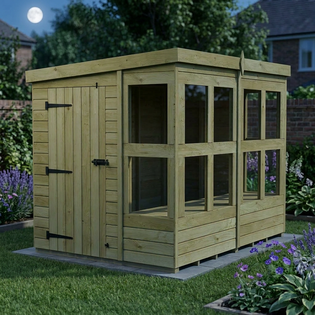 6 x 8 Pent Potting Shed