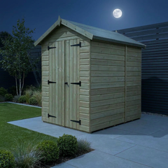 6 x 8 Apex Shed (Double Door, No Windows)