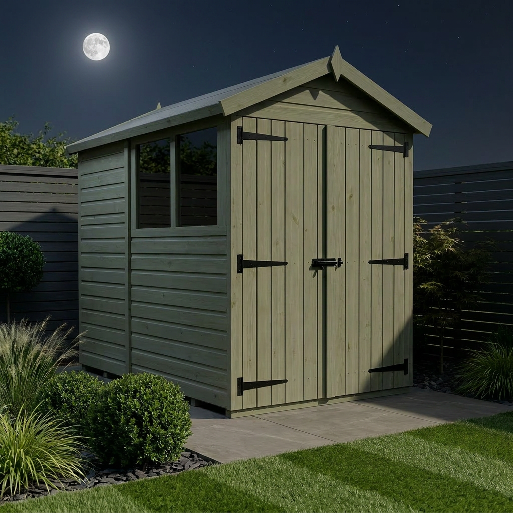 4 x 6 Apex Shed (Double Door, With Windows)