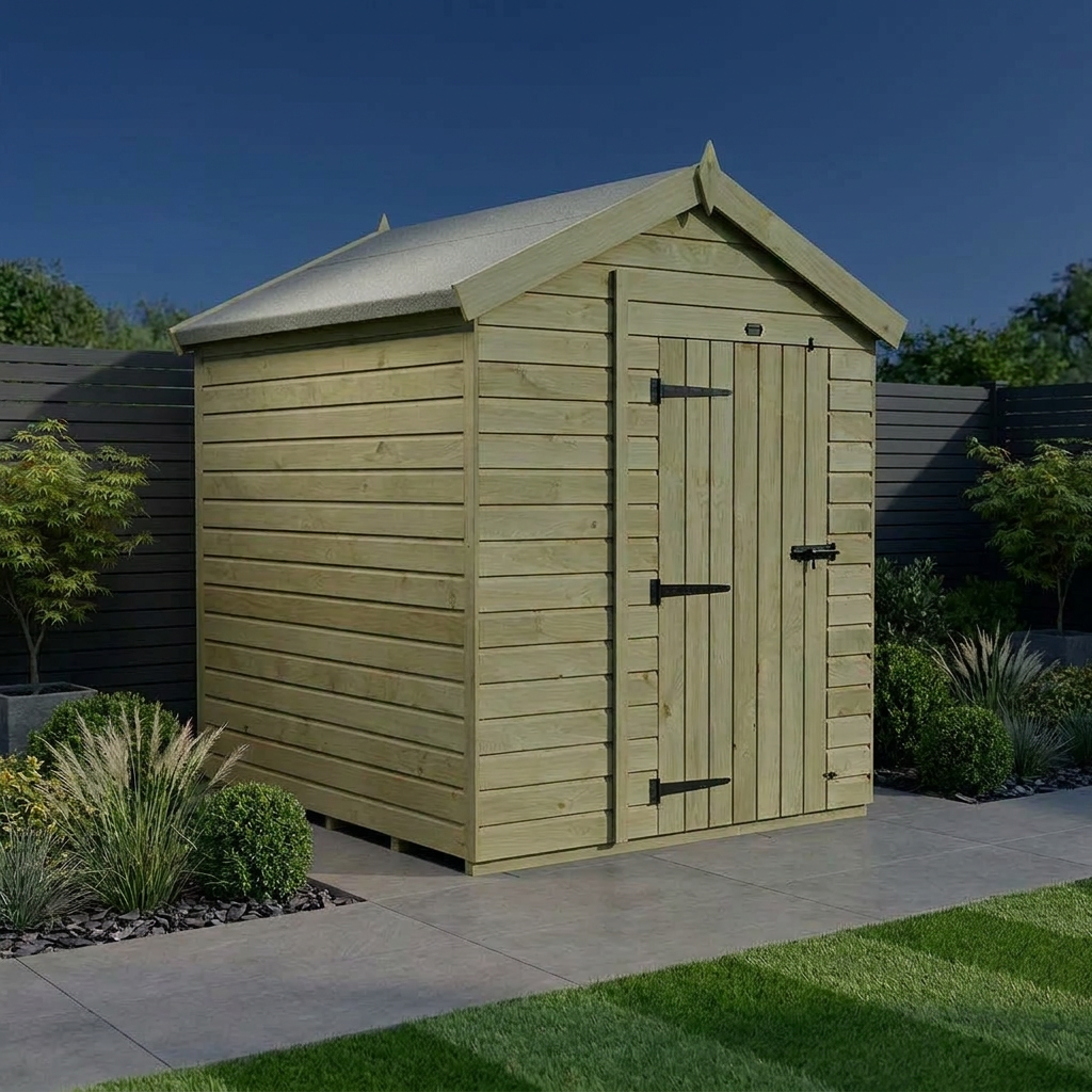 4 x 6 Apex Shed (Single Door, No Windows)