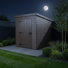 4x6 Pent Composite Shed (Single Door, No Windows)