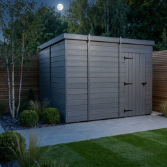 9x6 Pent Composite Shed (Single Door, No Windows)