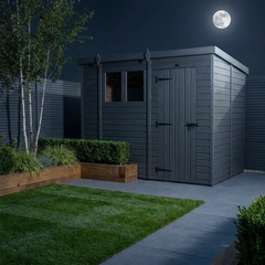 10x8 Pent Composite Shed (Single Door, With Windows)