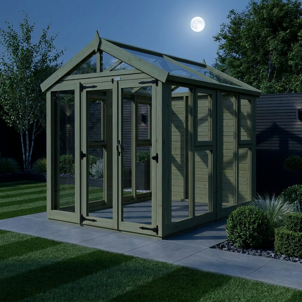 6x8 Glass Greenhouse