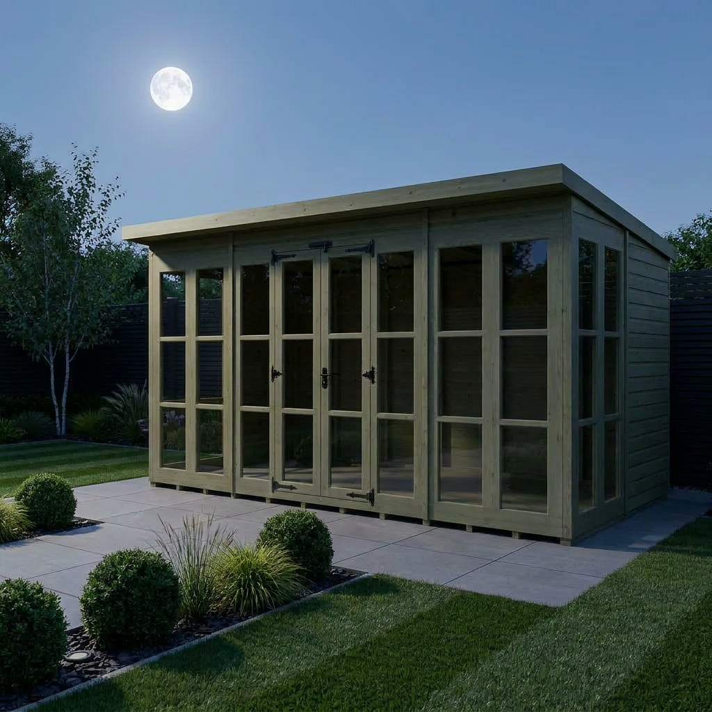 20 x 8 Georgian Window Pent Summer House