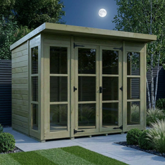 8 x 6 Georgian Window Pent Summer House