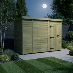 10 x 4 Pent Shed (Single Door, No Windows)