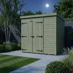 7 x 5 Pent Shed (Double Door, No Windows)