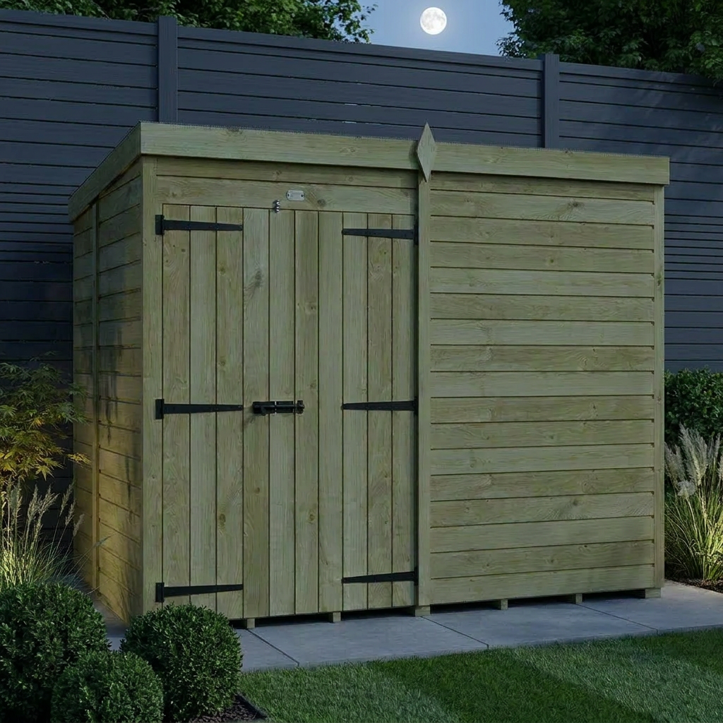 8 x 5 Pent Shed (Double Door, No Windows)