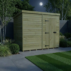 8 x 6 Pent Shed (Single Door, No Windows)