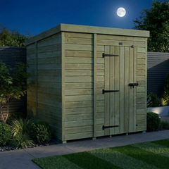 6 x 7 Pent Shed (Single Door, No Windows)