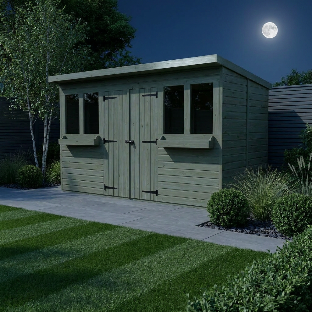 12 x 6 Pent Summer Shed
