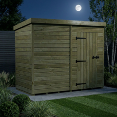 8 x 4 Pent Shed (Single Door, No Windows)