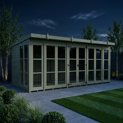16 x 8 Georgian Window Pent Summer House