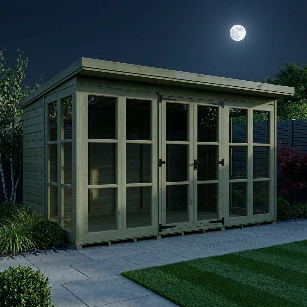 12 x 8 Georgian Window Pent Summer House