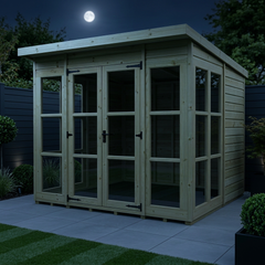8 x 8 Georgian Window Pent Summer House