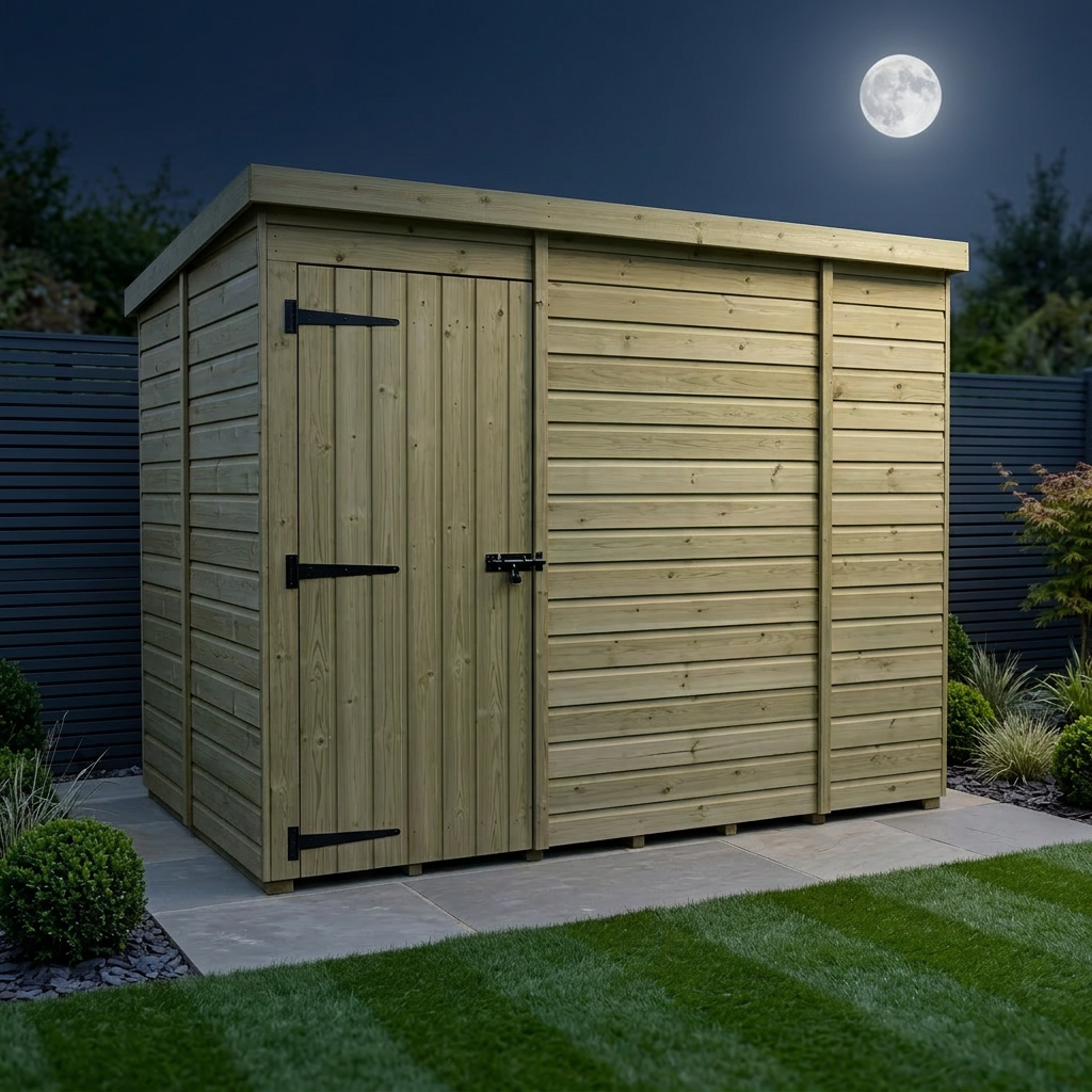 9 x 5 Pent Shed (Single Door, No Windows)