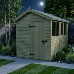 8 x 10 Apex Shed (Single Door, With Windows)