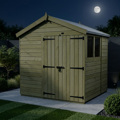 8 x 6 Apex Shed (Double Door, With Windows)