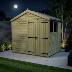 6 x 8 Apex Shed (Double Door, With Windows)