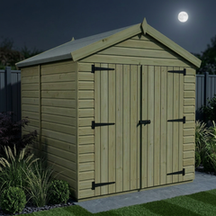 8 x 6 Apex Shed (Double Door, No Windows)
