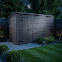 11x5 Pent Composite Shed (Single Door, No Windows)