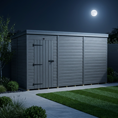 12x5 Pent Composite Shed (Single Door, No Windows)