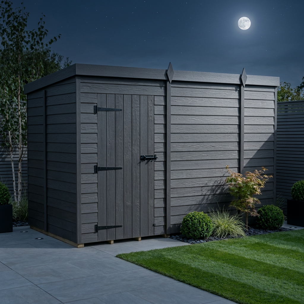 10x5 Pent Composite Shed (Single Door, No Windows)