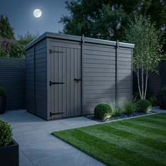 9x5 Pent Composite Shed (Single Door, No Windows)