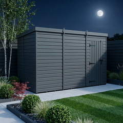 12x6 Pent Composite Shed (Single Door, No Windows)