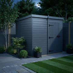 8x6 Pent Composite Shed (Single Door, No Windows)